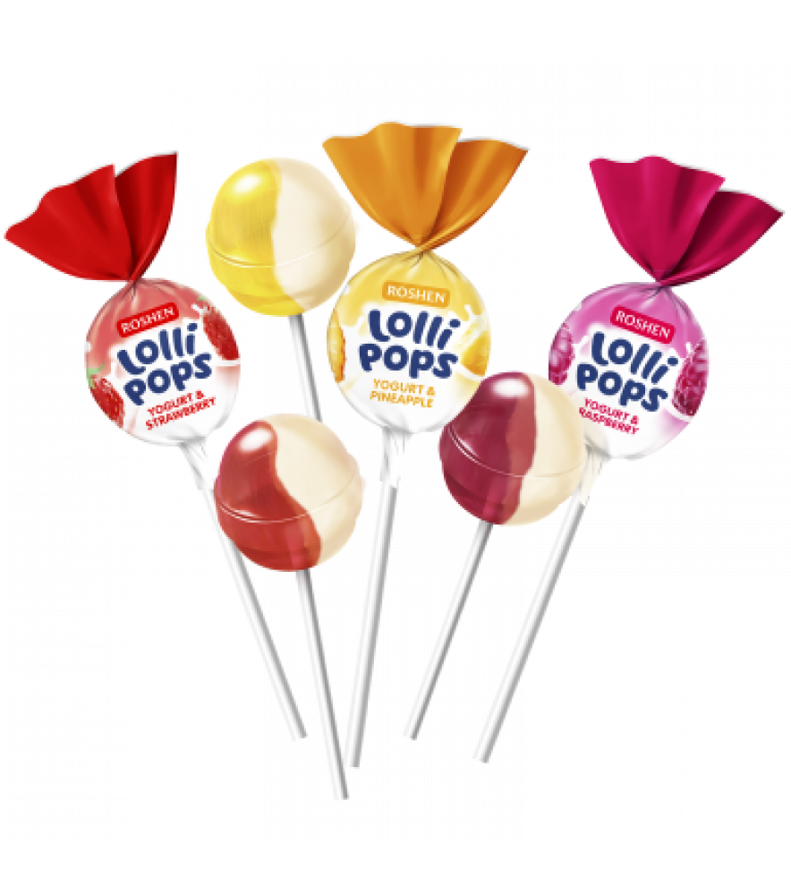 Карамель LolliPops з йогуртовими смаками